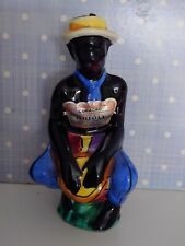 Vintage Empty Sealed Drioli African Bongo Drum Player Curaçao Bottle From 1960s 