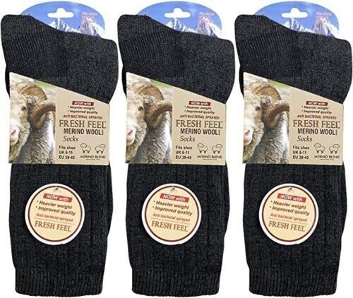 Black men merino wool - x3,