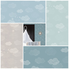 Nursery Clouds Wallpaper - Tartine et Chocolat  - Smooth Decor - Shabby Chic