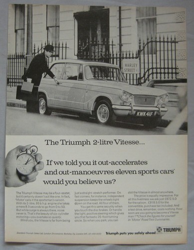 1968 triumph litre vitesse - 1968, 2-litre