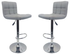 2 X Bar Stools, Black , Grey
