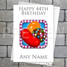 Candy Crush birthday card. 5x7