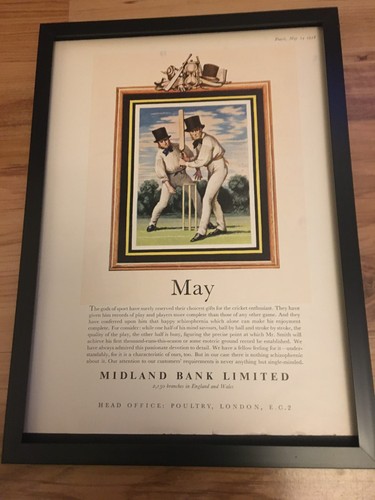 Midland bank 1958 a4 - midland, (cricket)-1958-a4