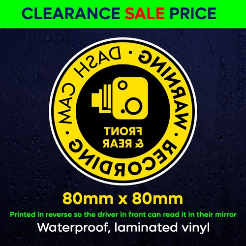 Dash cam recording sticker - recording,