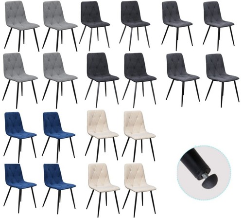 Set velvet dining chairs - velvet,
