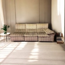 Vintage modular unique three seater sofa BAIA B&B Italia by Citterio e Nava 1970