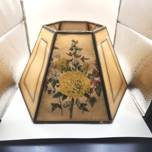 Vintage lampshade tan - lampshade,