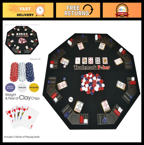 Foldable poker table topper - table,