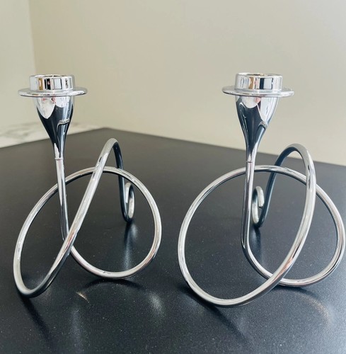 Pair chrome plated art - pair,