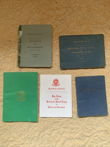 Vintage masonic ritual books - masonic,