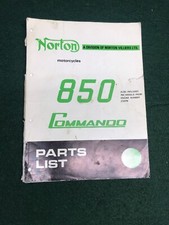 Norton 750 850 Factory Parts List Used