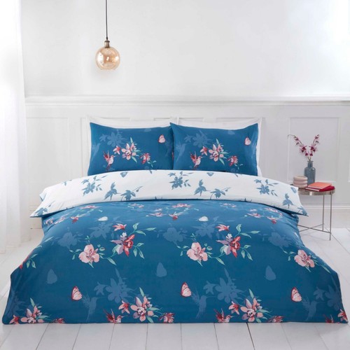Hummingbird floral duvet - hummingbird,