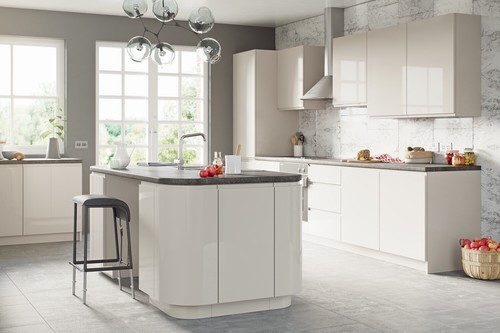 Cashmere gloss handleless - cashmere,