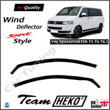 VW Transporter T5 T6 T6.1 VAN 2/5D 2003-onwards Wind Deflectors 2-pc HEKO TINTED