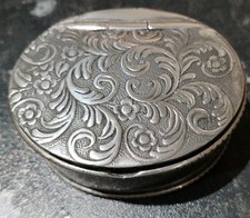 19th Century Pewter Snuff Box.