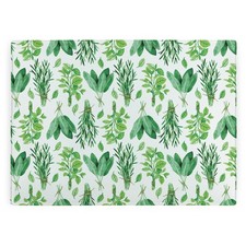 Kitchen Herbs Green Glass