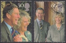 King Charles 111 & Camilla  2005 Royal Wedding  fine used stamps