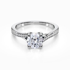 IGI Bridal Round Diamond Ring