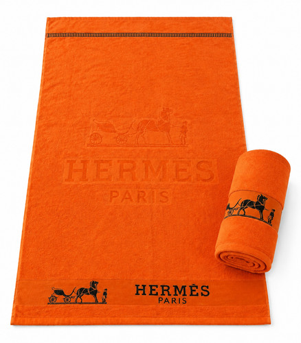 Luxury orange cotton towel - luxury,