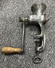 Vintage  Meat Mincer Grinder Metal Iron Cast Made in England Collectable Retro