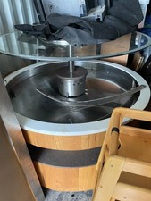 Commercial Circular Refrigerated Salad Bar – Ex Pizza Hut with Glass Top & Trays