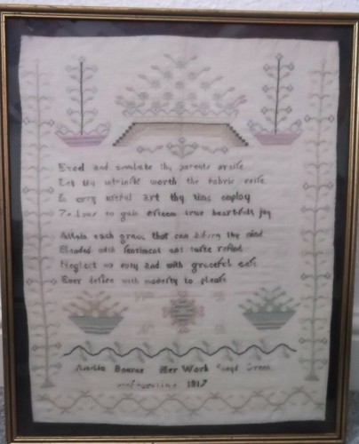 Antique georgian sampler - antique,
