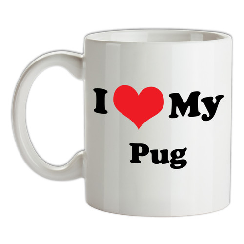 Love pug mug dog - mug,