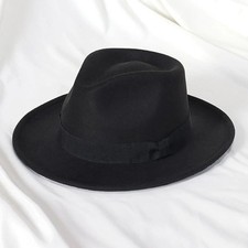 Mens Wide Brim Fedora Hat