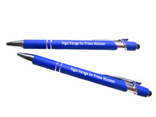 NIGEL FARAGE (REFORM UK) FOR PRIME MINISTER - Black Ink Ballpoint Pen