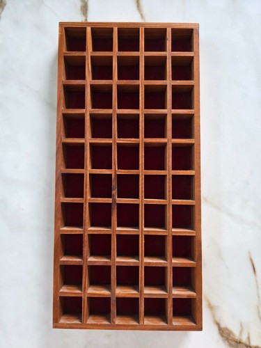 Vintage wooden thimble display - vintage,