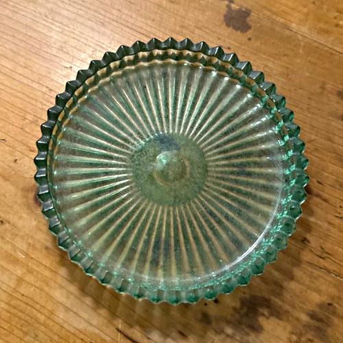 Green clear pressed - green, glass