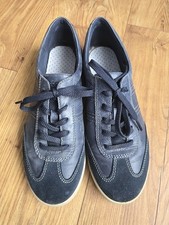 Ecco Crisp 2 Womens Shoes/ Trainers Blue Leather Lace Up UK 8 EU 42