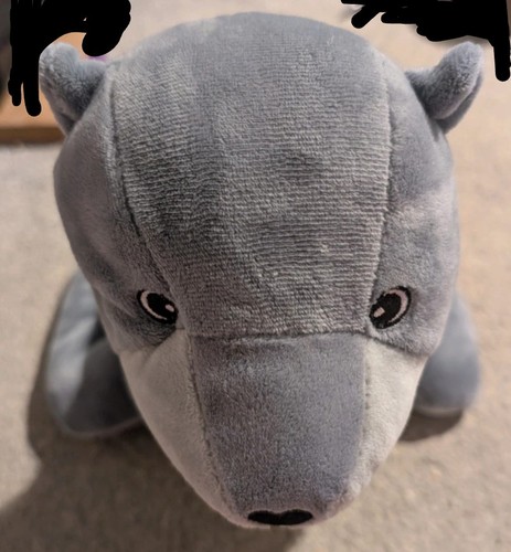 Grey seal plush toy fluffy - seal,