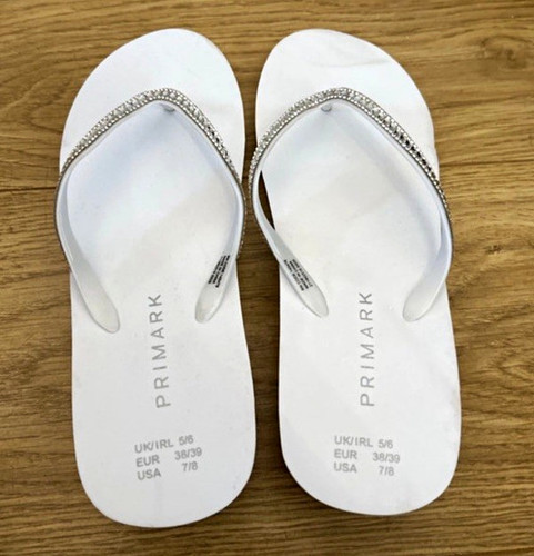 Primark white rhinestone - white, slip