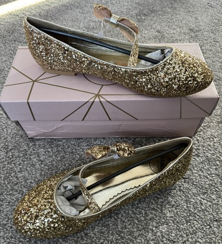 Gold giltter with bow - gold,