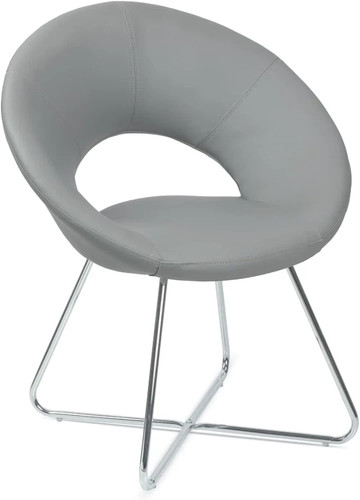 Modern grey circle leather - modern,
