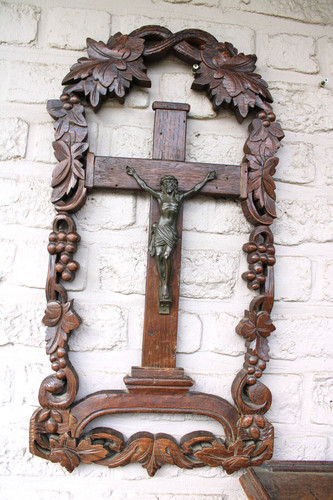 Antique black forest wood