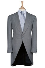Light Grey Tailcoat Jacket Wool Morning Tails Royal Ascot Etiquette Wedding