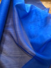 Silk organza, 54", royal blue