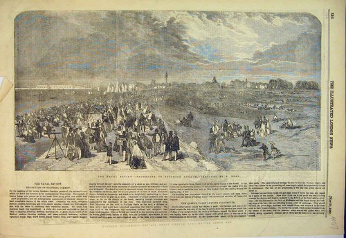 Original old antique print - old,