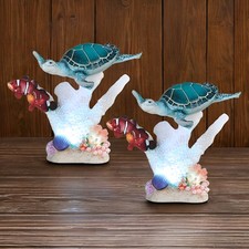 2-PC Gift Set 7.5"W Sea Turtle