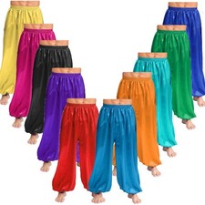 UK Men Satin Belly Dance Harem
