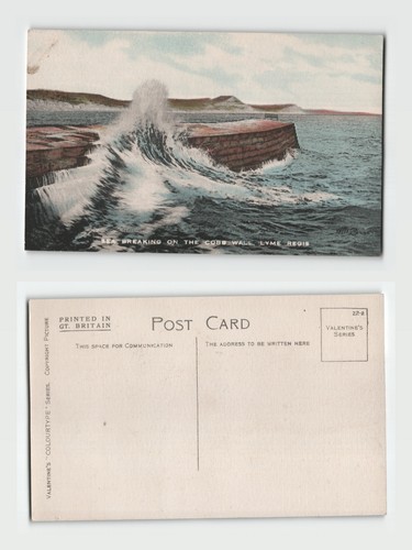Postcard sea breaking on - breaking, the