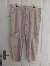 Womens Cream Trousers Size 16