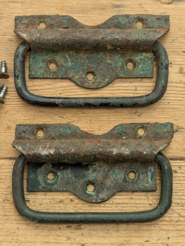 Vintage iron handles - iron, for