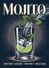 Mojito Cocktail Poster Wall
