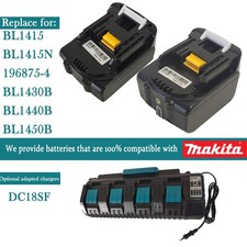 4.0Ah lithium battery for Makita 14.4V BL1440B BL1430BBL1450 194066-1 Charger