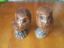 Quail Salt and Pepper Shakers - Tawny Owl - Excellent Condition ( Unused )