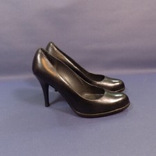 Stuart Weitzman for Russell & Bromley Black Leather Heel Shoes Size 6 UK
