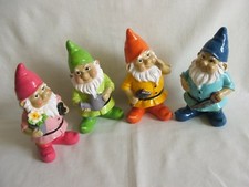 Latex Mould / Mold Set for 4 x Colourful Garden Gnomes.